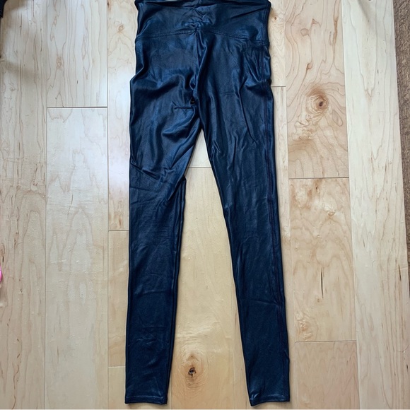 Spanx Black Metallic Shimmer Leggings - Picture 7 of 8